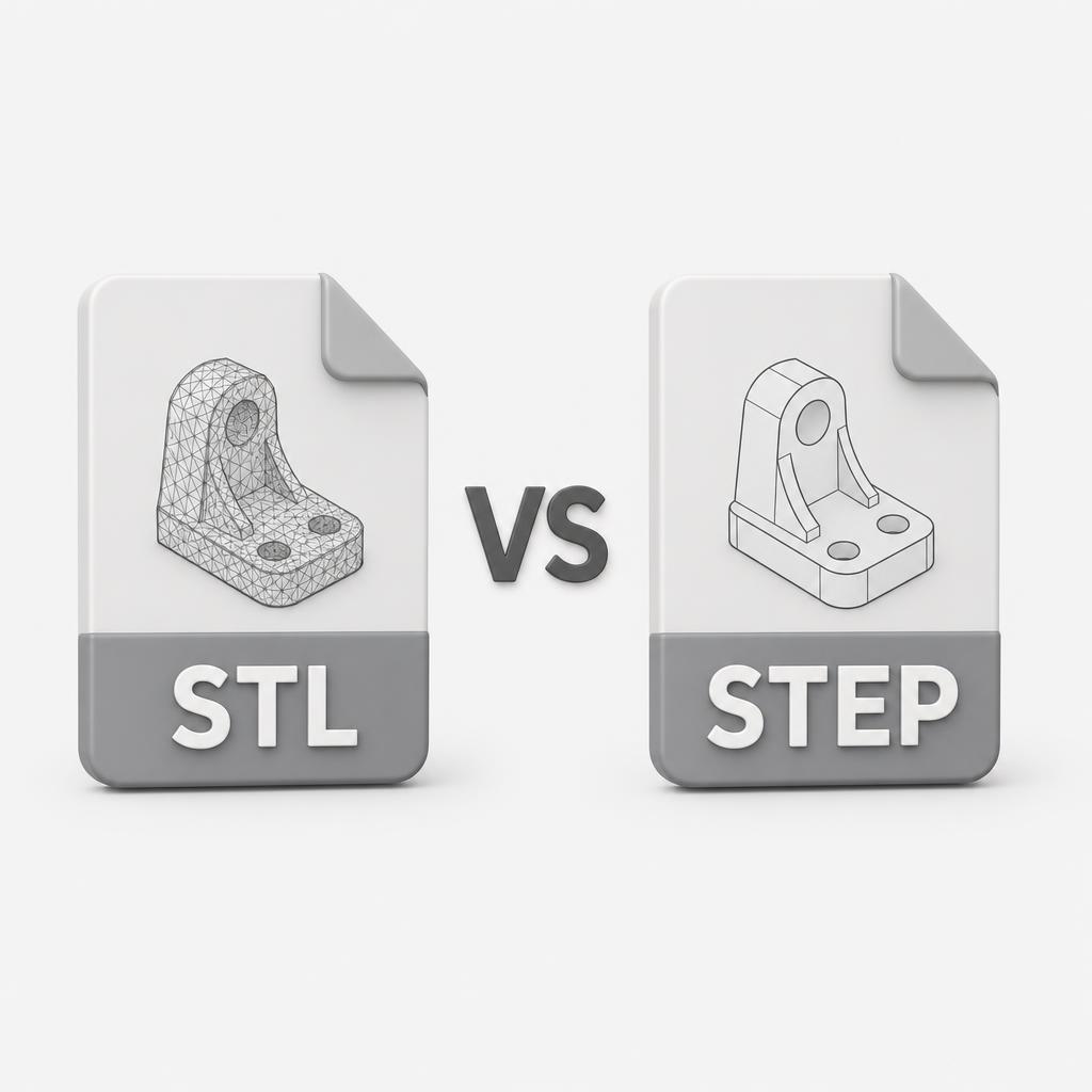 Porównanie formatów plików 3D STL i STEP