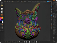 Modelowanie wazonu gotyckiego w ZBrush z podziałem na poligrupy
